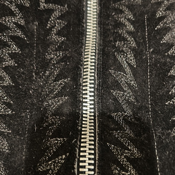 Golden Goose black suede boots w/silver thread worn only a few times. Silver zip - Picture 10 of 10